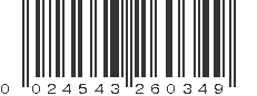 UPC 024543260349