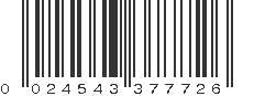 UPC 024543377726