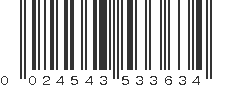 UPC 024543533634