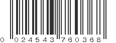 UPC 024543760368