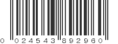 UPC 024543892960