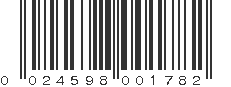 UPC 024598001782