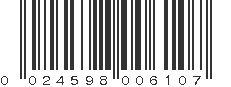 UPC 024598006107