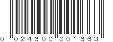 UPC 024600001663