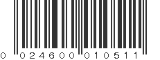 UPC 024600010511