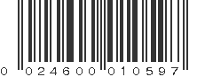 UPC 024600010597