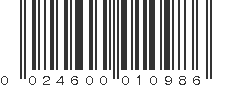 UPC 024600010986