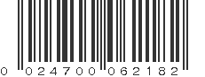 UPC 024700062182