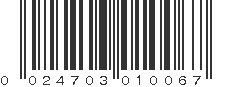 UPC 024703010067