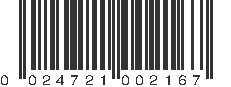 UPC 024721002167