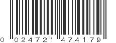 UPC 024721474179