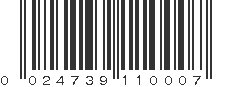 UPC 024739110007