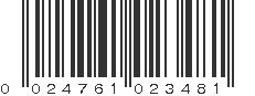 UPC 024761023481