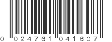 UPC 024761041607