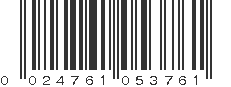 UPC 024761053761