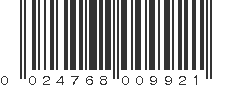 UPC 024768009921