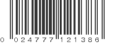 UPC 024777121386