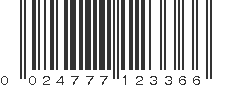 UPC 024777123366