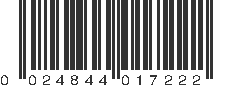 UPC 024844017222