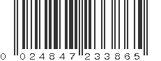 UPC 024847233865