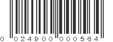 UPC 024900000564