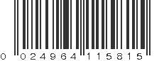 UPC 024964115815