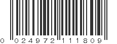 UPC 024972111809