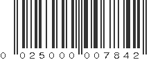 UPC 025000007842