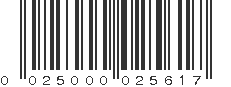 UPC 025000025617