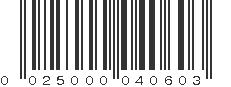 UPC 025000040603