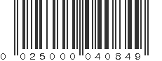 UPC 025000040849