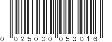 UPC 025000053016