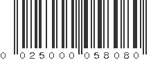 UPC 025000058080