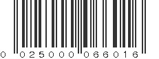 UPC 025000066016