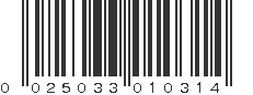 UPC 025033010314