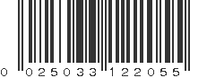 UPC 025033122055