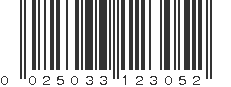 UPC 025033123052