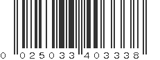 UPC 025033403338