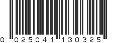 UPC 025041130325