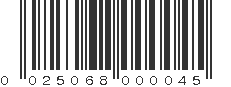 UPC 025068000045