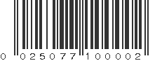 UPC 025077100002