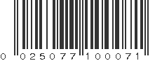 UPC 025077100071