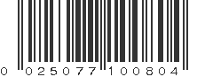 UPC 025077100804