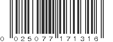 UPC 025077171316