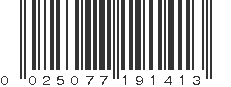 UPC 025077191413