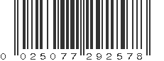 UPC 025077292578