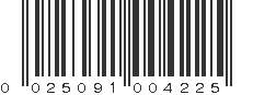 UPC 025091004225