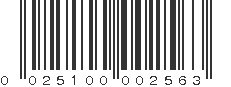 UPC 025100002563