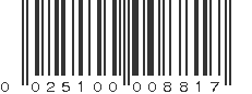 UPC 025100008817