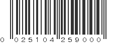 UPC 025104259000